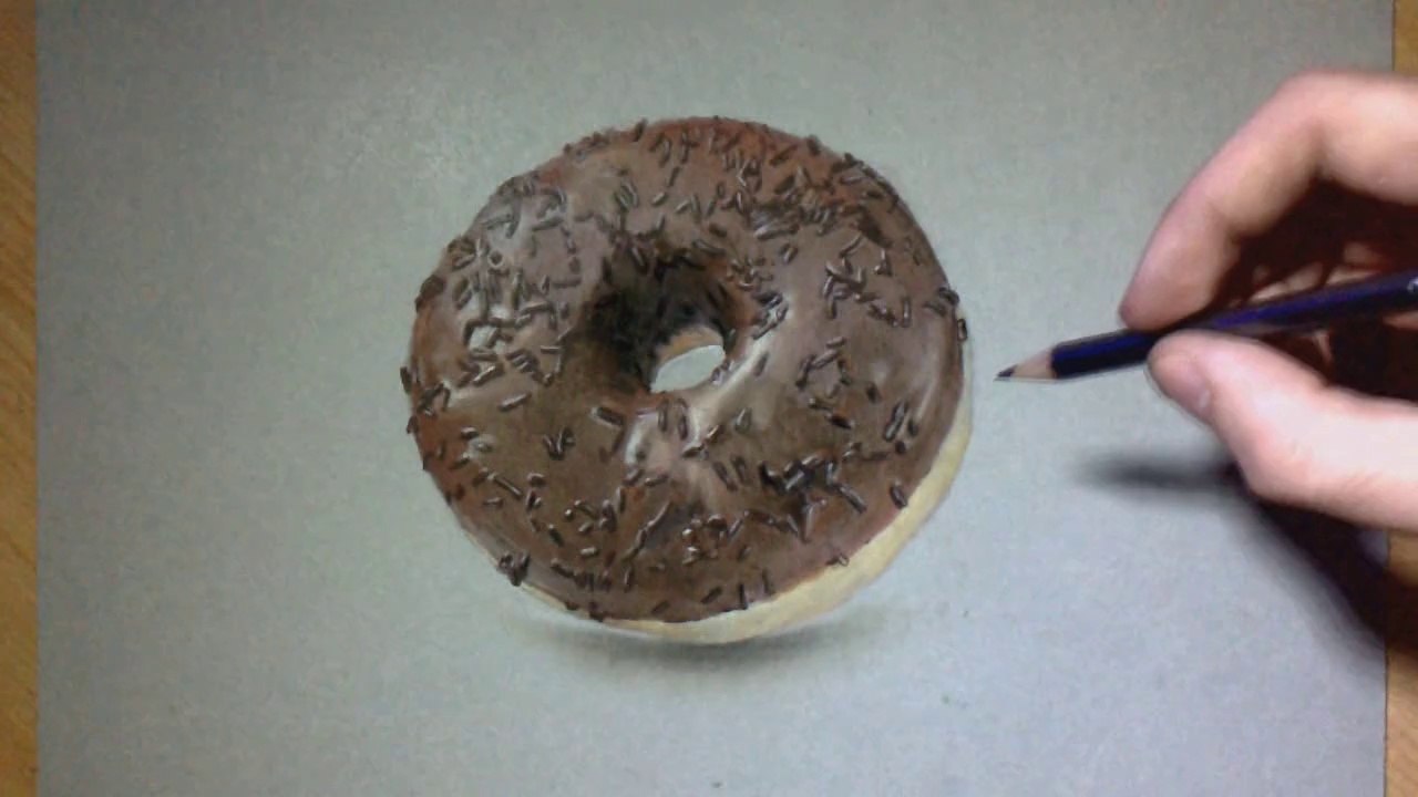 Un Donut's en 3D ! En dessin !
