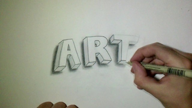 Dessin de lettres en 3D - ART