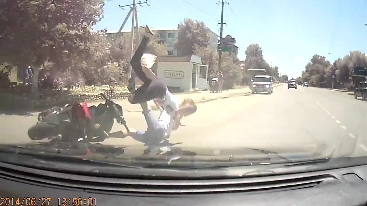 Accident de scooter en Russie