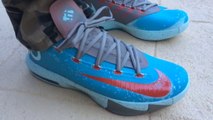 Cheap Kevin Durant Shoes,Cheap Nike Kevin Durant 6 vi maryland blue crab on feet