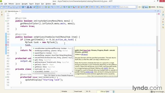 Connecting Android Apps to RESTful Web Services asynctask