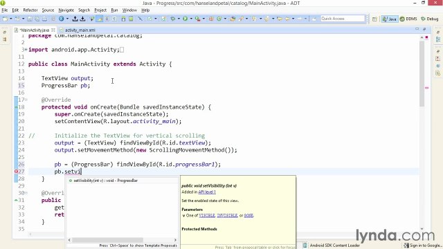 Connecting Android Apps to RESTful Web Services progress