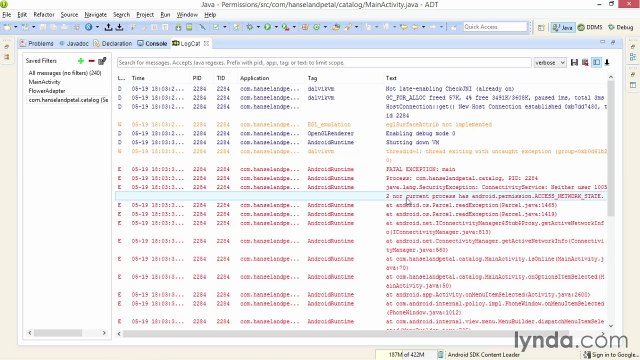 Connecting Android Apps to RESTful Web Services permission