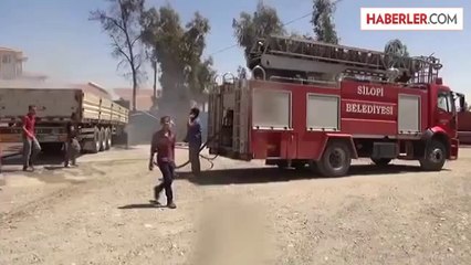 Benzin istasyonunda alev alan tır -