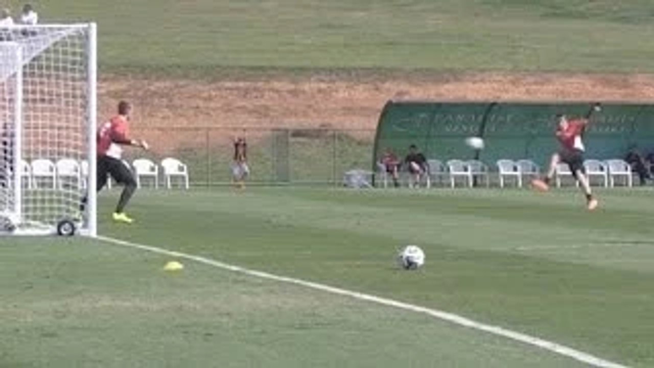 World Cup 2014 - Adnan Januzaj Scores With A Stunning Volley During Belgium Training