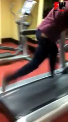 Guy eat Treadmill Carpet - Fails World