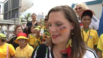German fans spread World Cup joy to favela kids