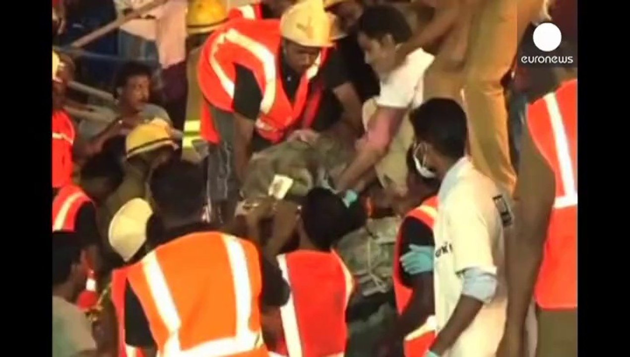 Desperate search for survivors continues after two buildings collapse in India