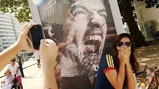 World Cup 2014 - Suarez Posters Become Tourist Attractions In Brazil