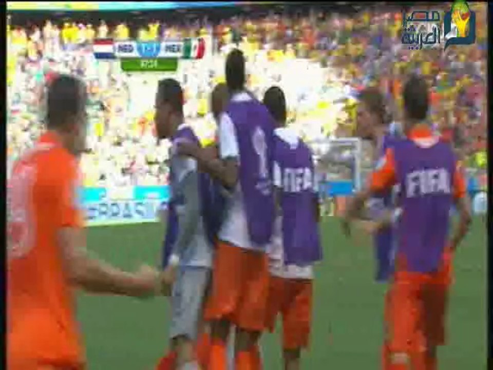 هدف التعادل لهولاندا- هولاندا1-المكسيك1 -كأس العالم2014