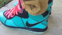 Cheap Lebron James Shoes Free Shipping,Cheap Nike lebron 8 v1 south beach on feet