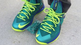 Nike Lebron X 10 PS Elite _Miami Dade County_ _Sport﻿ Turquoise_ on feet