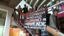 Paris : manifestation des intermittents au théâtre de la Ville
