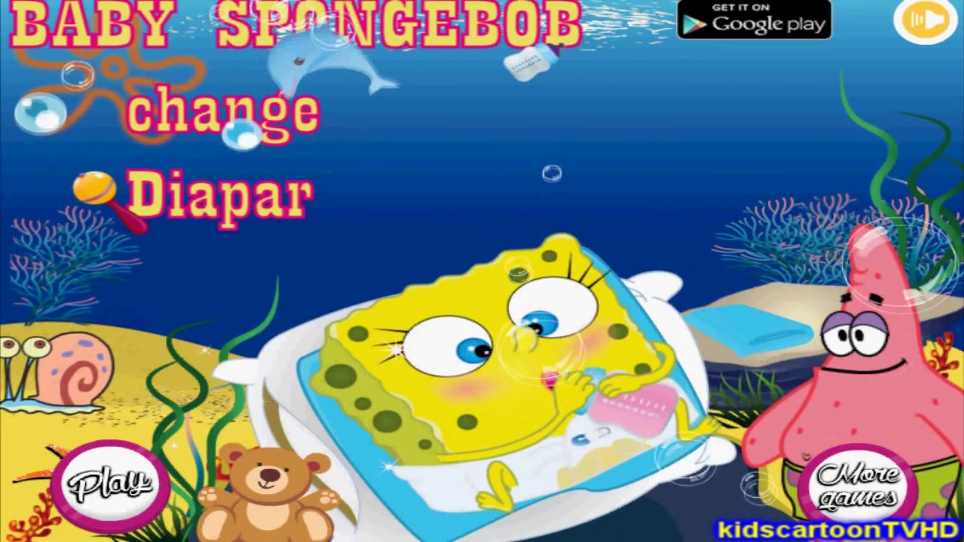 Take Care Of Baby Spongebob Game