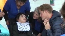 Prince Harry visits with disabled in Chile