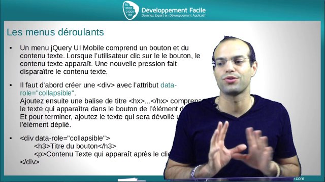 Comment créer un menu déroulant avec le framework jQuery Mobile