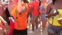 Football / Euphorie des supporters néerlandais après le match contre le Mexique - 29/06