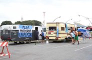 Animados, argentinos recebem espaço para 'acampar' em São Paulo