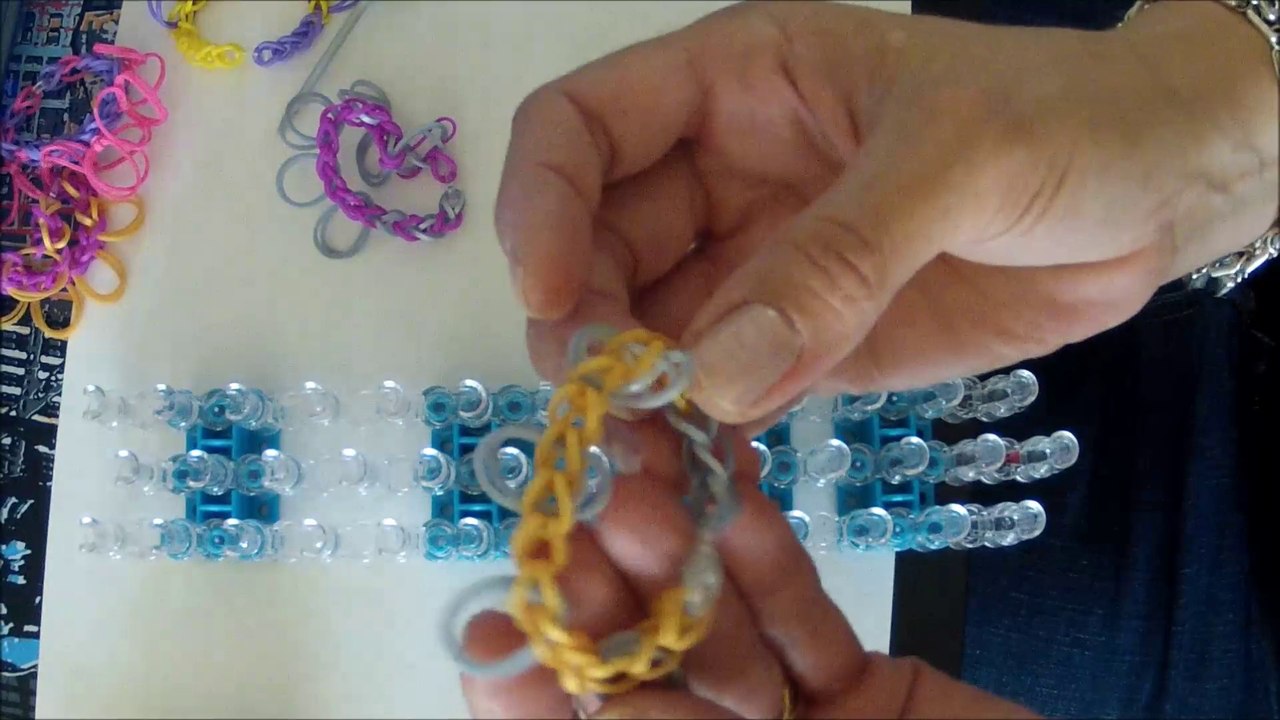 Rainbow loom Bracelet Bicolore tutoriel