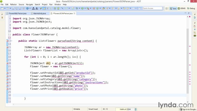 Connecting Android Apps to RESTful Web Services -parsejson