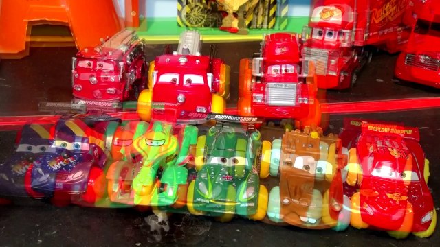 Pixar Cars Hydro Wheels with Cars from Cars and Cars2, featuring Red, and Lightning McQueen and Mat