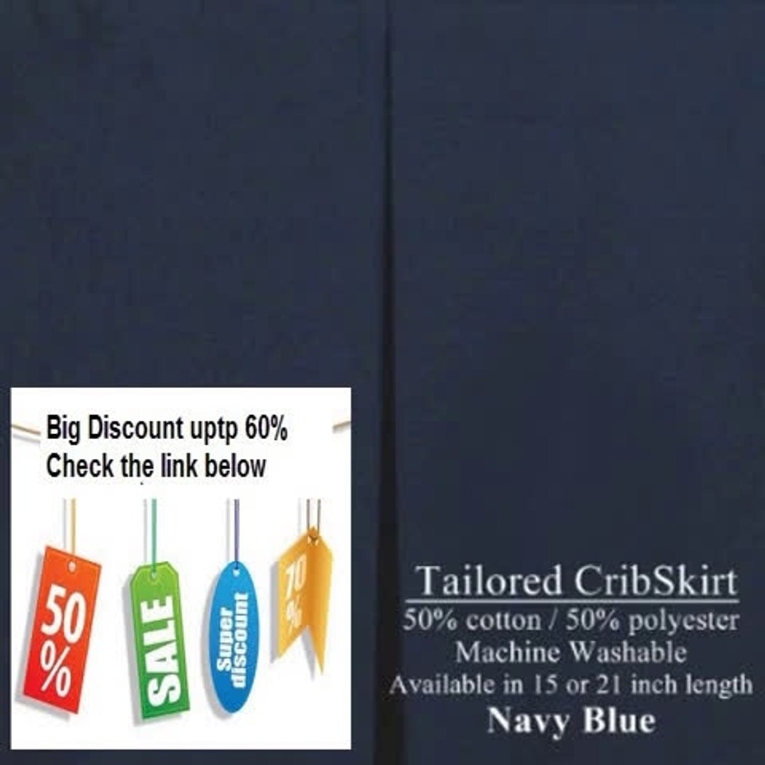 Best Price Tailored Crib Bed Skirt Dust Ruffle 15 Inches Long