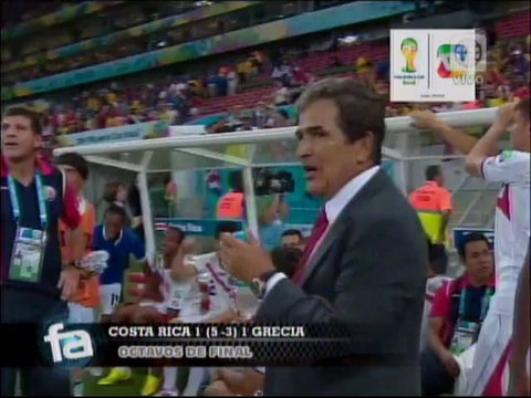 Resumen Octavos de Final - Costa Rica 1-1 Grecia (5-3)