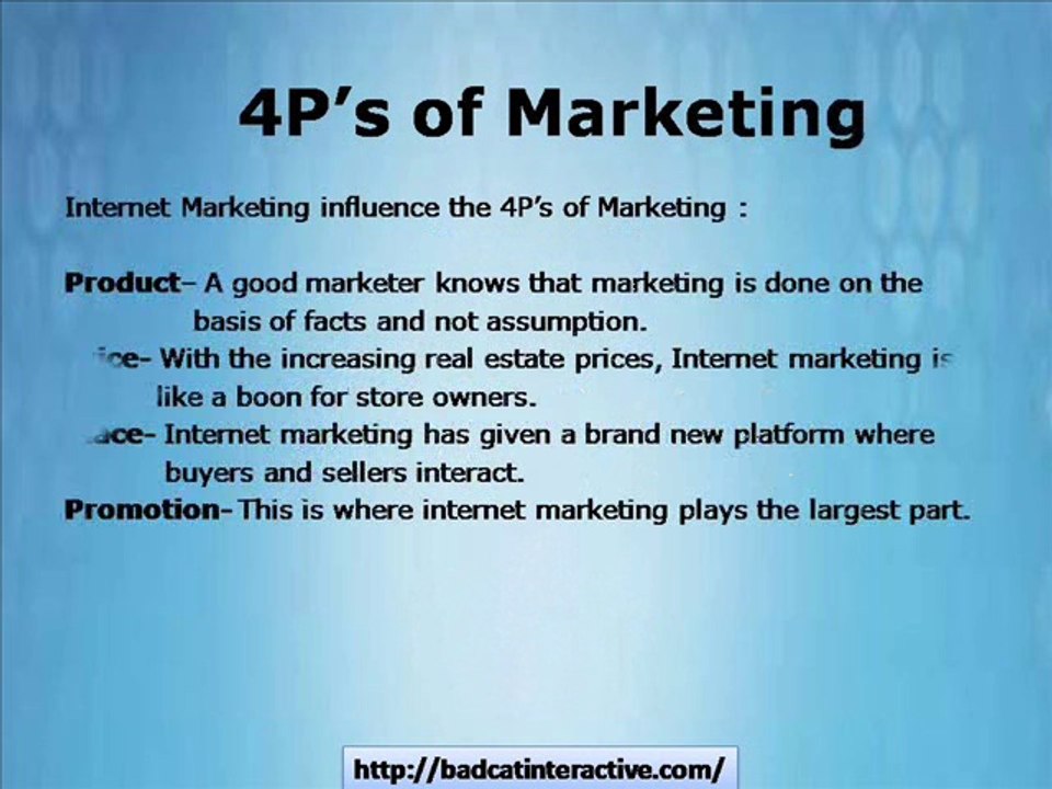 Internet Marketing is Used for communicating about a Product or Service