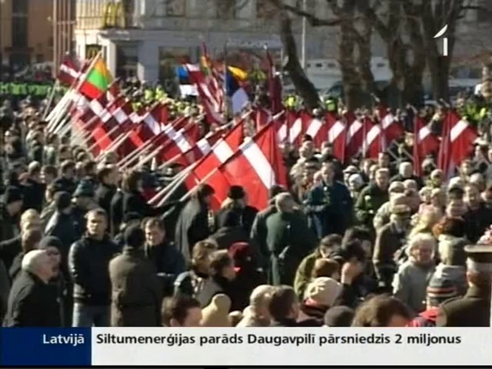 антифашисты Риги 16 марта 2011