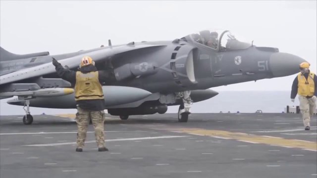 Harrier Jet Pilot Executes Perfect Landing With No Landing Gear