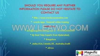 Oracle 11i Financial Training Online Course in dubai