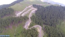 Drumul spre vârful Rarău (filmare aeriană)