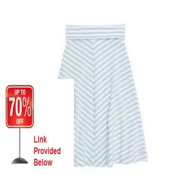 Cheap Deals RuffleButts Girls Sky Blue and White Striped Maxi Skirt Review