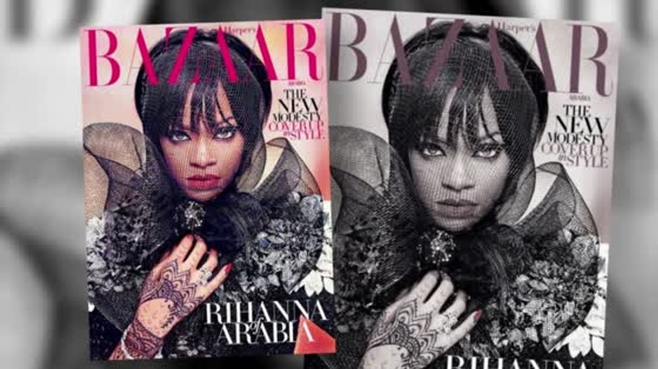 Rihanna ist überraschend bekleidet für Harper's Bazaar Saudi-Arabien