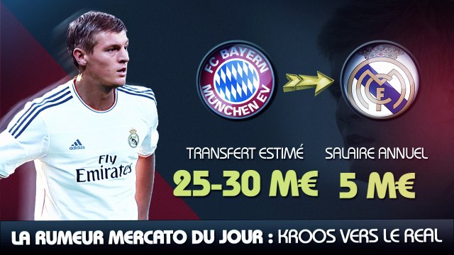 Toni Kroos au Real Madrid pour 25 à 30 M€... La rumeur mercato du jour !