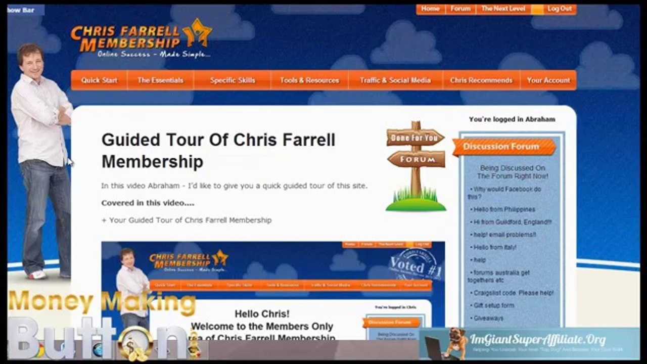 Chris Farrell Membership Review - Inside The Members Area