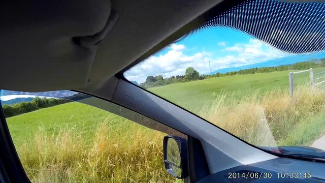 Vision latérale avec et sans pare-soleil