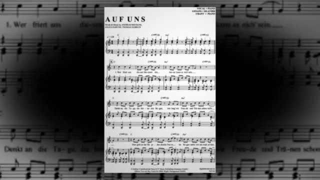 Noten bei notendownload - Auf uns (Andreas Bourani)
