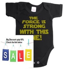 Cheap Deals The force is strong with this one funny baby boy/girl babygrow vest Review