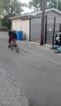 Talented but violent Kid Punches Boy While Ghost Riding Bike! Amazing BMX trick