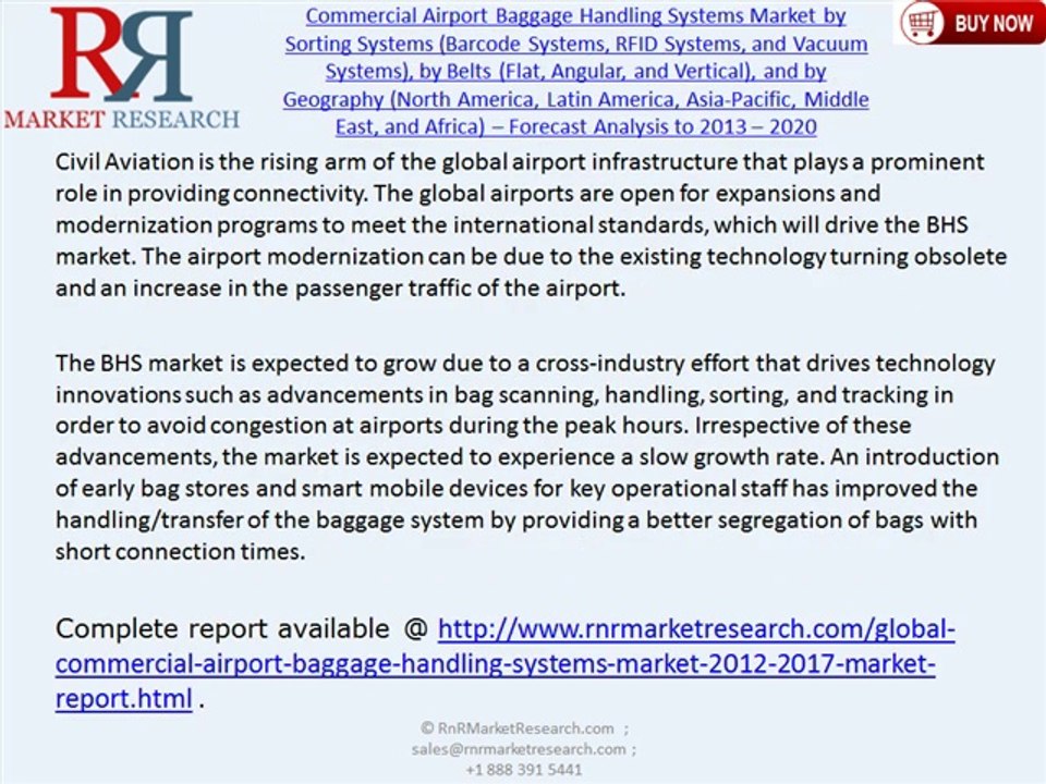 Commercial Airport Baggage Handling Systems Market 2020
