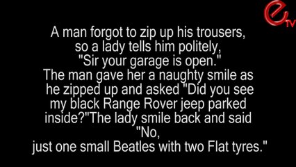 A man forgot to zip up his trousers