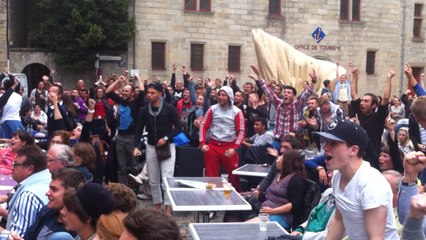 La joie lors des buts de France - Nigeria