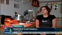 Laudera mexicana transforma violines hechos en serie en obras de arte