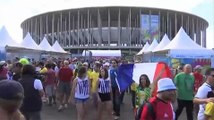 Football / Les supporters tricolores à Brasilia fêtent la qualification - 30/06