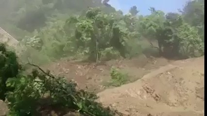 watch the horrible land sliding.