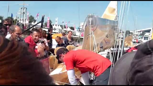 Cherbourg : arrivée de la Solitaire du Figaro 2014