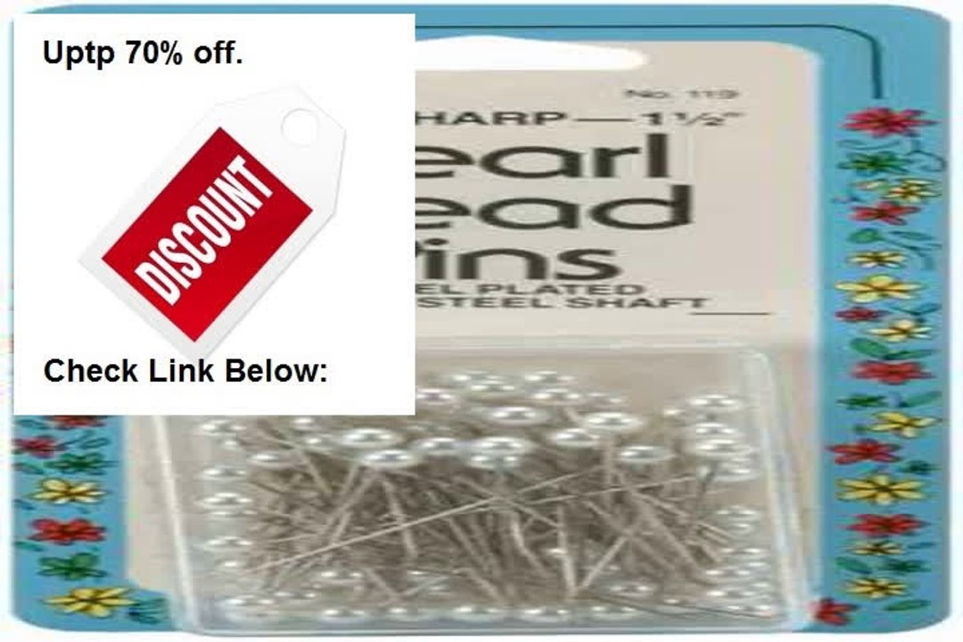 Best Deals White Pearl Head Pins Size 24 100/Pkg Review
