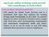 sap gts online training work permit visa consultancy in hyderabad