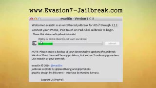 Apple iOS 7.1.1 jailbreak Untethered (Evasion 1.0.8 ios 7.1.1 Jailbreak) - iPhone, iPad & iPod Touch